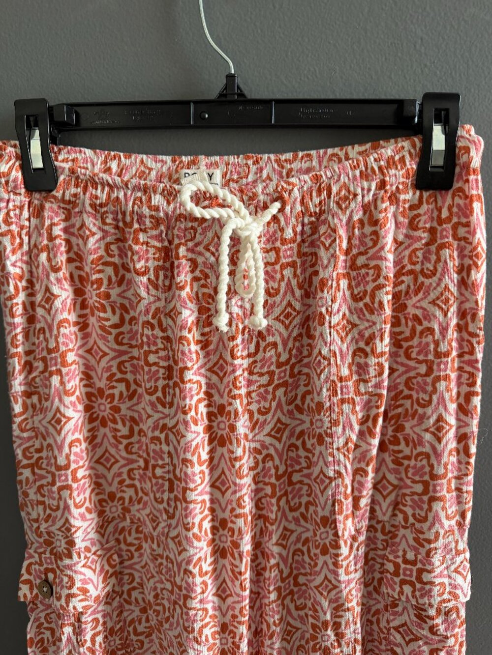 Roxy Precious Cargo Pants - Cloud Dancer Fresco Tile small